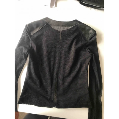 Pre-owned Pinko Black Leather Jacket