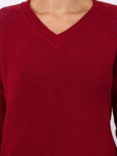 Shop Alexandragolovanoff Mila V-neck Sweater Red