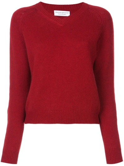 Shop Alexandragolovanoff Mila V-neck Sweater Red