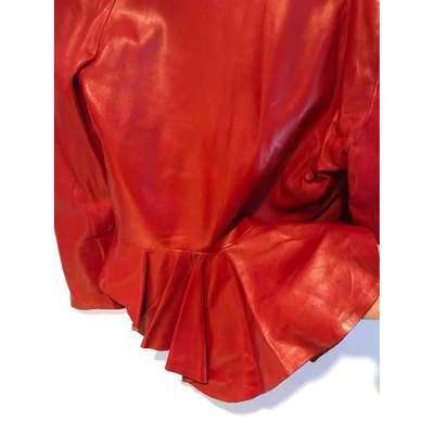 Pre-owned Jitrois Red Leather Jacket