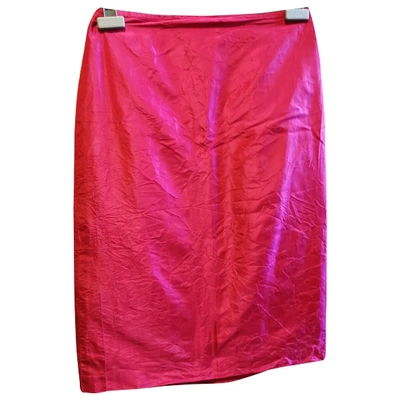 Pre-owned Aspesi Silk Mid-length Skirt In Red