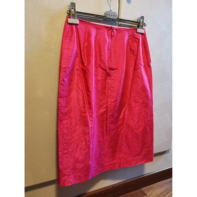 Pre-owned Aspesi Silk Mid-length Skirt In Red