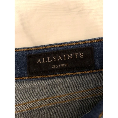 Pre-owned Allsaints Slim Jeans In Blue