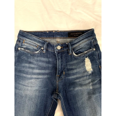 Pre-owned Allsaints Slim Jeans In Blue