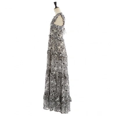 Pre-owned Dodo Bar Or Silk Maxi Dress In White