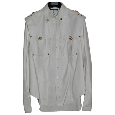Pre-owned Balmain White Leather Jacket