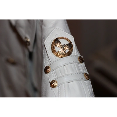 Pre-owned Balmain White Leather Jacket