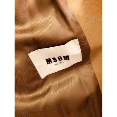 Pre-owned Msgm Beige Rabbit Coat