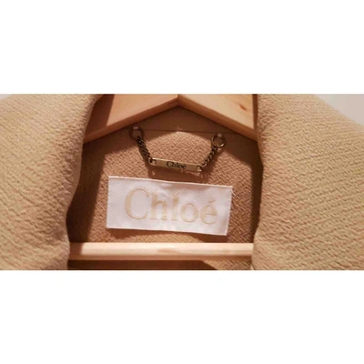 Pre-owned Chloé Camel Wool Coat