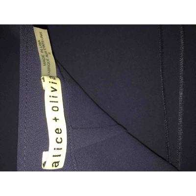 Pre-owned Alice And Olivia Large Pants In Blue