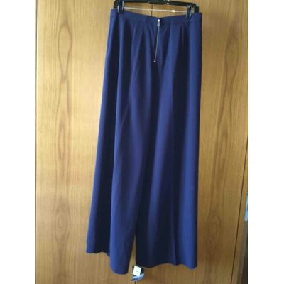 Pre-owned Alice And Olivia Large Pants In Blue