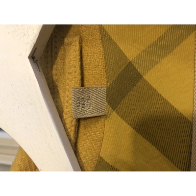 Pre-owned Burberry Yellow Wool Coats