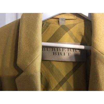 Pre-owned Burberry Yellow Wool Coats