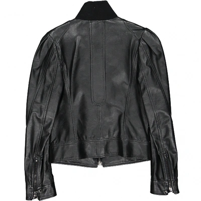 Pre-owned Dolce & Gabbana Leather Biker Jacket In Black