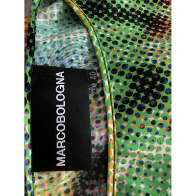 Pre-owned Marco Bologna Silk Top In Green