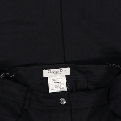 Pre-owned Dior Black Cotton Trousers