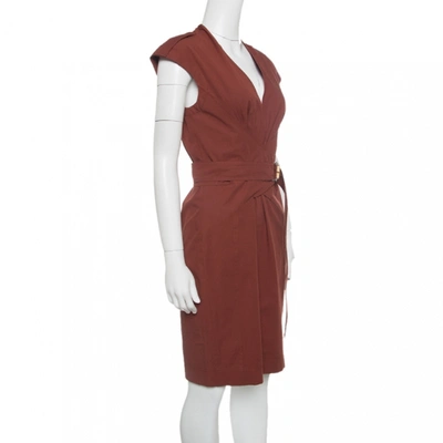 Pre-owned Gucci Brown Cotton Dress