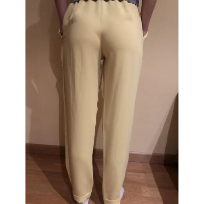 Pre-owned P.a.r.o.s.h Straight Pants In Yellow