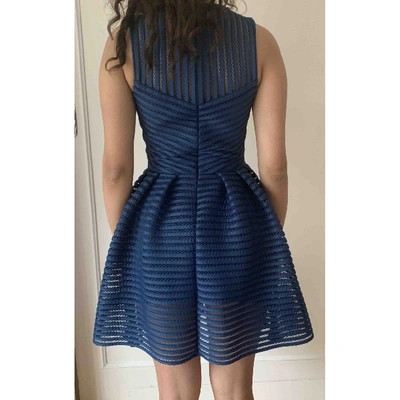 Pre-owned Maje Mini Dress In Blue