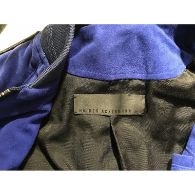 Pre-owned Haider Ackermann Blue Suede Jacket