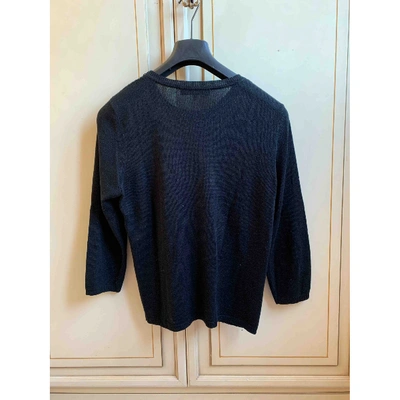 Pre-owned Max Mara Silk Jumper In Black