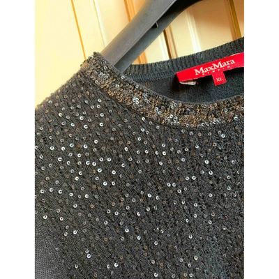 Pre-owned Max Mara Silk Jumper In Black