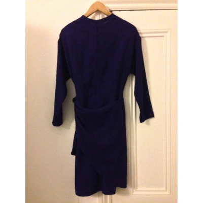 Pre-owned Pierre Balmain Purple Wool Dress