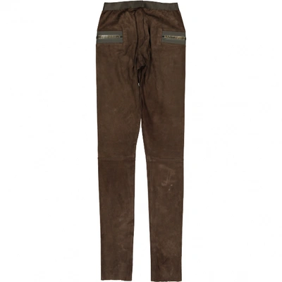 Pre-owned Les Chiffoniers Slim Pants In Brown