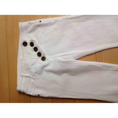 Pre-owned Chloé Ecru Cotton - Elasthane Jeans