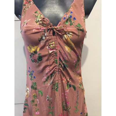 Pre-owned N°21 Silk Mid-length Dress In Pink