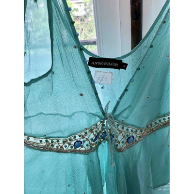 Pre-owned Antik Batik Camisole In Turquoise