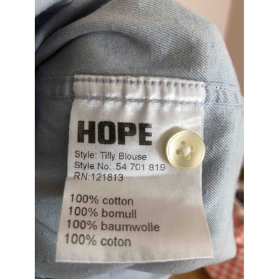 Pre-owned Hope Blue Cotton  Top