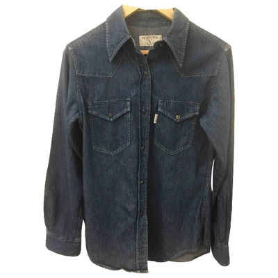 Pre-owned Valentino Blue Denim - Jeans Jacket