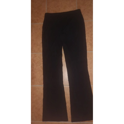 Pre-owned John Richmond Straight Pants In Black