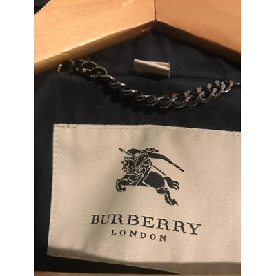 Pre-owned Burberry Biker Jacket In Navy