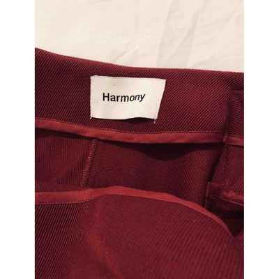 Pre-owned Harmony Burgundy Wool Skirt