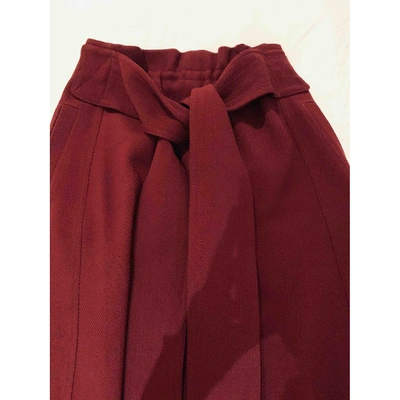 Pre-owned Harmony Burgundy Wool Skirt