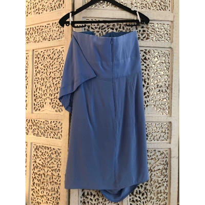 Pre-owned Zimmermann Silk Mini Dress In Blue