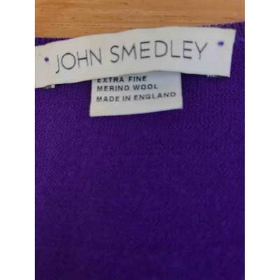Pre-owned John Smedley Wool Jumper In Purple