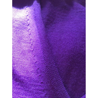 Pre-owned John Smedley Wool Jumper In Purple