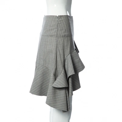 Pre-owned Balenciaga Wool Mini Skirt In Grey