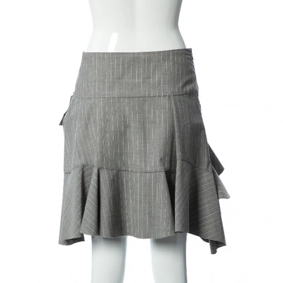 Pre-owned Balenciaga Wool Mini Skirt In Grey