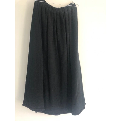 Pre-owned Yohji Yamamoto Black Wool Skirt