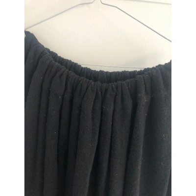 Pre-owned Yohji Yamamoto Black Wool Skirt