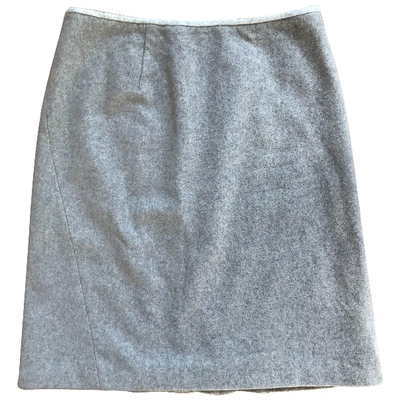 Pre-owned Jil Sander Grey Wool Skirt