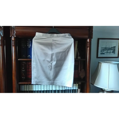 Pre-owned Ferragamo Silver Cotton - Elasthane Skirt
