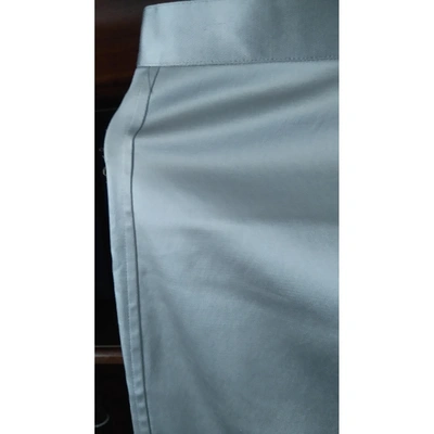 Pre-owned Ferragamo Silver Cotton - Elasthane Skirt