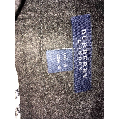 Pre-owned Burberry Grey Wool Trousers