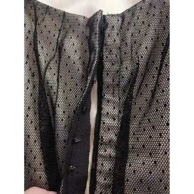 Pre-owned Carolina Herrera Black Silk  Top