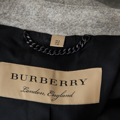 Pre-owned Burberry Grey Wool Coat